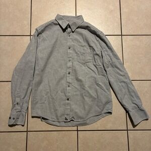 Untuckit Men's Large Gray Long Sleeve Button Down Shirt